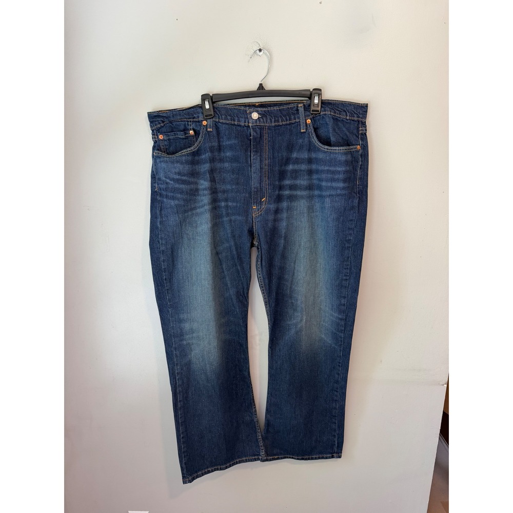 Levis 527 Slim Bootcut Jeans Mens 44x30 Dark Wash WaterLess Denim Blue 527-0539